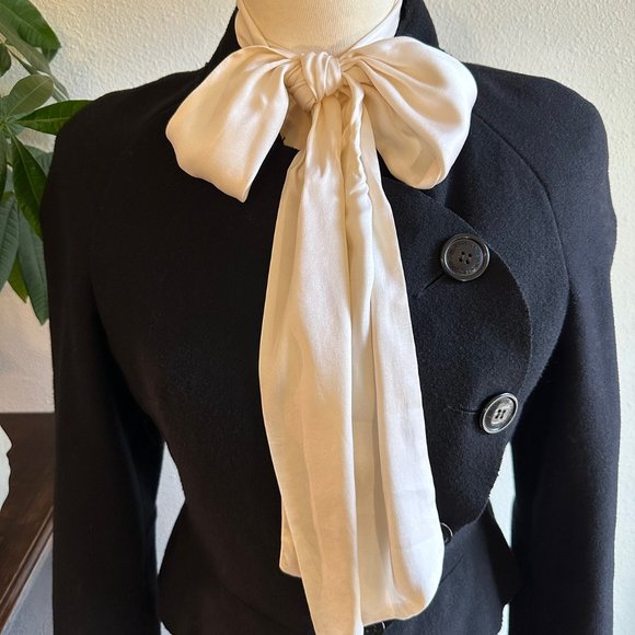 Vintage Couture Ted Lapidus Ivory Silk Shirt - Picture 2 of 9